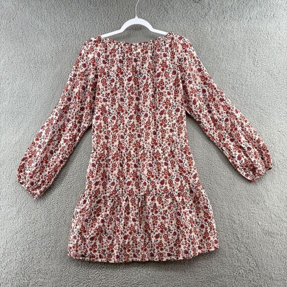 XIRENA Dalyn Dress Womens Size Large Long Sleeve Mini Cotton Silk Red Spark - Picture 5 of 13